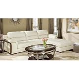 Contemporary White Sectional by HomeLine