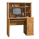 Oak Finish Computer Desk w/ Hutch