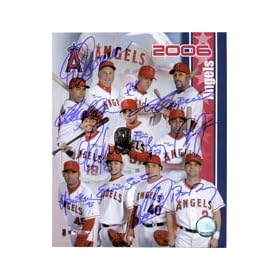 Signed Angels, Los Angeles (2006) 8x10 by the 2006 Angels Team (Garret Anderson, Mike Scioscia, Darin Erstad, Vladimir Guerrero, Orlando Cabrera, Francisco Rodriguez, Chone Figgins, Adam Kennedy, Bartolo Colon, Ervin Santana and Kelvin Escobar) 11 sigs in all Photo