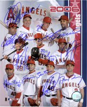 Signed Angels, Los Angeles (2006) 8x10 by the 2006 Angels Team (Garret Anderson, Mike Scioscia, Darin Erstad, Vladimir Guerrero, Orlando Cabrera, Francisco Rodriguez, Chone Figgins, Adam Kennedy, Bartolo Colon, Ervin Santana and Kelvin Escobar) 11 sigs in all Photo