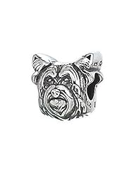 Zable (tm) Sterling Silver Dog Breed-yorkie Bead / Charm