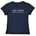 T-Shirt Womens Navy Blue Cairn Terriers have more fun Dogs Large