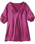 Newport News Point Collar Charmeuse Tunic Top (Misses 12 PINK RASPBERRY)