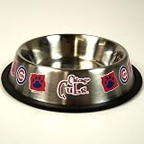 CHICAGO CUBS STAINLESS STEEL PET DISH DOG BOWL