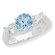Sterling Silver Blue Topaz Ring