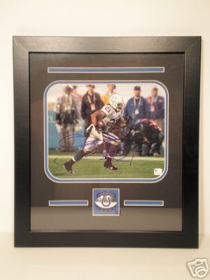 Bob Sanders Custom Framed Indianapolis Colts Autographed 8x10