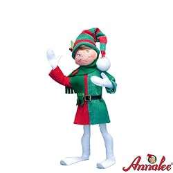 14" White Corduroy Elf By Annalee