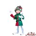 14" White Corduroy Elf By Annalee