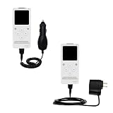  : Essential Kit for the iRiver E10 - includes Car and Wall Charger with Rapid Charge Technology - Gomadic Brand w/ TipExchange Technology