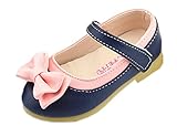 (コ-ランド) Co-land プリンセス風 子供靴 キッズ フラットシューズ 女の子 ガールズ ベルクロシューズ リボン バイカラー 女児 ベビー フォーマル靴 結婚式 ネイビー 13cm