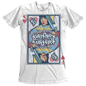 Katy Perry - Queen Of Hearts Girls S/S T-Shirt In White, Size: X-Large, Color: White