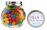 Baby Keepsake: Blue Spring Bulb Design Personalized Glass Candy Jar - Unassembled (Set of 24)