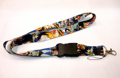 Batman Comic Lanyard Key Chain Holder with Snap Buckle