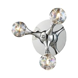 ELK Lighting 30008-3 Molecular 3 Light Wall Sconce in Polished Chrome by Elk