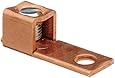 Panduit CS70-14-CY Straight Floating Tongue Lug, One Hole, #12 AWG - #2 AWG, (1) #8 AWG with (1) #4 AWG, (1) #8 AWG with (1) #6 AWG Copper Conductor Size Range, 90A Current Rating, 1/4" Stud Hole Size, 0.08" Tongue Thickness, 0.50" Width, 0.64" Height, 1.50" Overall Length