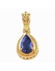 14K Yellow Gold Pear Cut Tanzanite Pendant -- LIFETIME WARRANTY