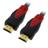 GTMax Premium Gold Plated HDMI to HDMI Cable 1080p, PS3, Blu-Ray DVD, Xbox 360 - ( 6 Feet, Black/Red )