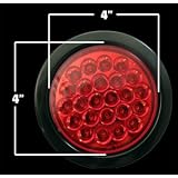 4 Red LED KIT 24 Didoe Truck Trailer Boat RV Light STT by Global Parts