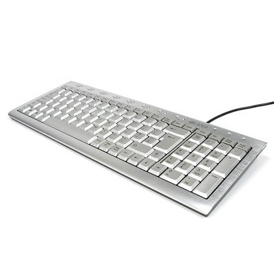 Hiper Solid Aluminium / Alloy Series UK USB & PS2 Keyboard - Silver HCK-1S18A-UK Qwerty layout