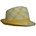 41vreTcciSL. AA75  YELLOW VIBRANT PLAID LIGHTWEIGHT FEDORA HAT