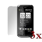 GTMax Durable Reusable Clear LCD Screen Protector - 3 Packs for HTC Touch P ....