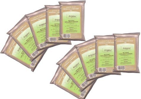 RHASSOUL (GHASSOUL) FINE POWDER MOROCCAN hair +body FACE PACK HAMMAM CLAY 500g 10 X 50g sachet powder by GHASSOUL COSMETIQUE