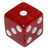 Transparent Red Die - White Dots