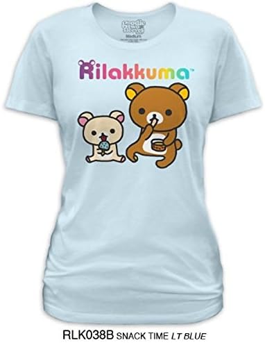 Rilakkuma Snack Time Juniors T-Shirt - Blue (Medium)