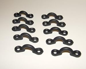 Nylon Deck Loop, Pad Eye, Tie Down, Kayak Deck Loops, Black, 10 Pieces