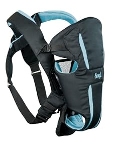 Evenflo Snugli Hug Baby Carrier - Black and Aqua