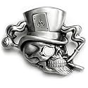 Crazy 8 Skull Belt Buckle Rogue Biker Ace of Spade