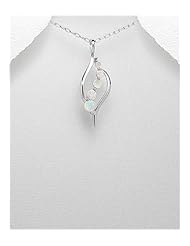 Lab-Created Opal Pendant Necklace In 92.5 Sterling Silver