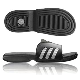 Adidas 2008 Tour Slide Golf Sandal - Black Metallic Silver Running White - 737509 by adidas