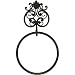 Metal Cast Iron Style Rusty Look Towel Ring or Hanger