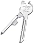 Swiss+Tech UKTBS Utili-Key KeyChain Tool with Bottle Opener, Knife, Screwdriver, Metal Gift Box