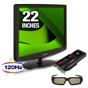 samsung 3d monitor gtx 275 w free 3d vision kit more detail click!