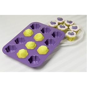 12 cup pretty pansy cupcacke by Chicago Metallic