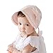 SuperMagic Royal Lace Flower Babys Girls Newborns Breathable Sun Hat Sunbonnet for Summer Outdoors (Pink)