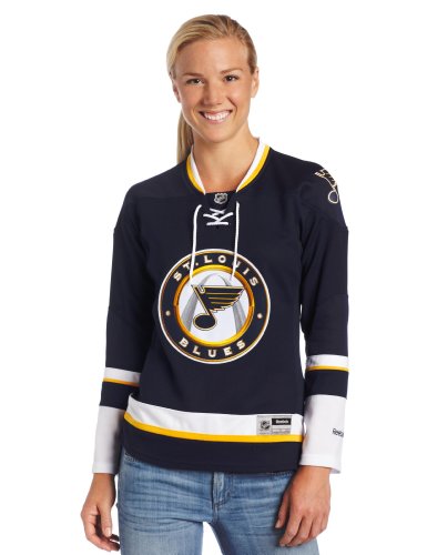 NHL Women's St. Louis Blues Reebok Premier Team Jersey - 7214W5Blwrslb (Navy, Small)