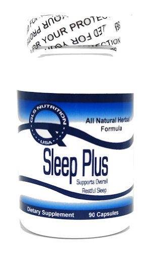 Sleep Plus ^ 90 Capsules - Supports Restful Sleep - Valerian Root,skullcap , Black Cohosh, Wood Betony, Lemon Balm, Lobelia - By GLS Nutriton