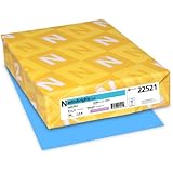 Neenah Astrobrights Premium Color Paper, 24 lb, 8.5 x 11 Inches, 500 Sheets, Lunar Blue