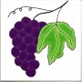 FRUITS-VEGETBLES-TRIVETS-WALL PLAQUES-GRAPES TILE by Besheer Art Tile, Bedford, New Hampshire, U.S.A.