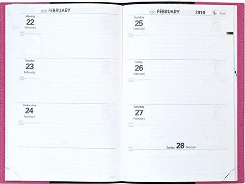 2015-2016 17-Months QUO VADIS Weekly Academic Planner "SCHOLAR" (Includes August 2015-December 2016) (Size 9.4"X6 .2") Made in USA (Pink)
