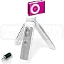 FreeLogix - Portable Tripod Speakers for iPod Shuffle 2nd Generation - Silver