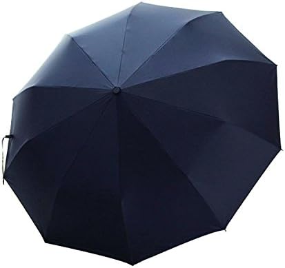 ESDAR Automatic Folding Wood Crook Handle Compact Travel Umbrella