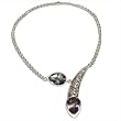 Mystic Topaz Necklace Sterling Silver Jewelry 17 inches (gnklc317)