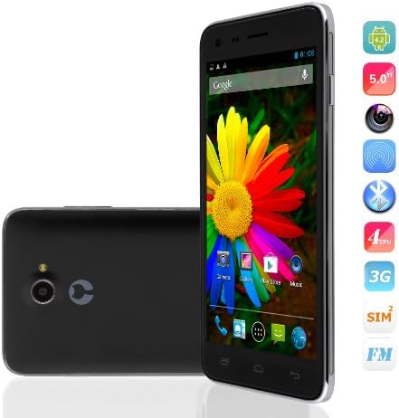 Catee Ct300 MTK6582M Quad Core Android 4.2 unlocked cell phone 5.0 inch IPS screen 8.0MP rear camera Dual Sim cards GSM WCDMA band (black)