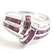 18ct White Gold 0.08ct Diamond & Ruby Ring