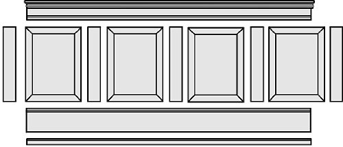 Elite RAISED Panel Wainscoting Kit with Panels & Rails in Paint Grade On Sale