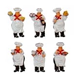 Set of 6 Ceramic Chef Magnets